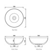 OTTI - LONDON Matte White Solid Surface Basin 390x390x145