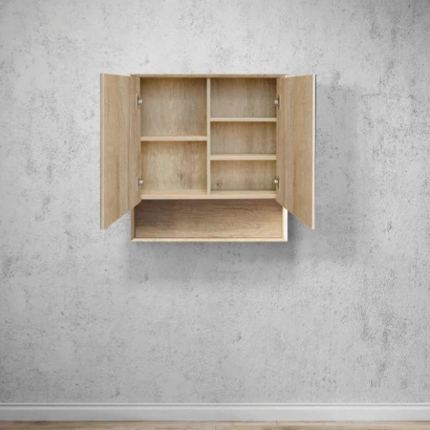 OTTI - BYRON Natural Oak Plywood Shaving Cabinet 750x800x150