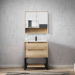 OTTI - BYRON Natural Oak Plywood Shaving Cabinet 750x800x150