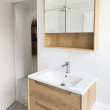 OTTI - BYRON Natural Oak Plywood Shaving Cabinet 750x800x150