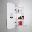 OTTI - NEWPORT Square Mirror Matte White Shaving Cabinet