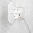 OTTI - NOOSA Pill Shape Matte White Shaving Cabinet