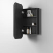 OTTI - NEWPORT Square Mirror Black Oak Shaving Cabinet