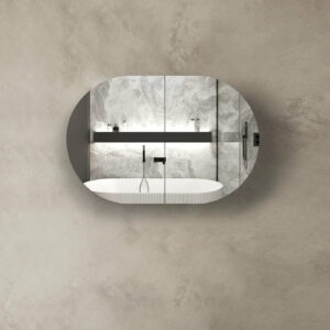 OTTI - BONDI Black Oak Shaving Cabinet 900x600x150
