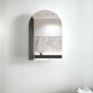 OTTI - ARCHIE Black Oak Shaving Cabinet 900x600x150