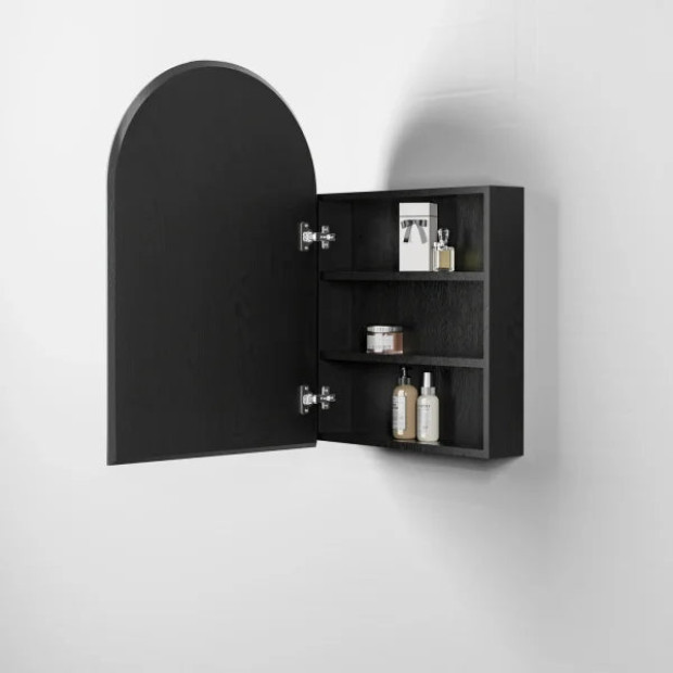 OTTI - ARCHIE Black Oak Shaving Cabinet 900x600x150