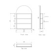 OTTI - ARCHIE Satin White Shaving Cabinet 900x600x150