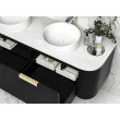 OTTI - BONDI Black Oak Curved Vanity 1500x460x450