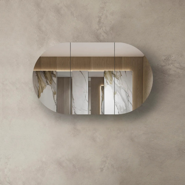 OTTI - BONDI Natural Oak Shaving Cabinet 1200x750x150