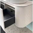 OTTI - BONDI Satin White Fluted Curved Vanity 1500x460x450