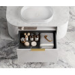 OTTI - BONDI Satin White Fluted Curved Vanity 750x460x450