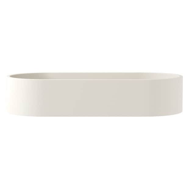 Modern white planter pot for garden or indoor use, stylish and durable.