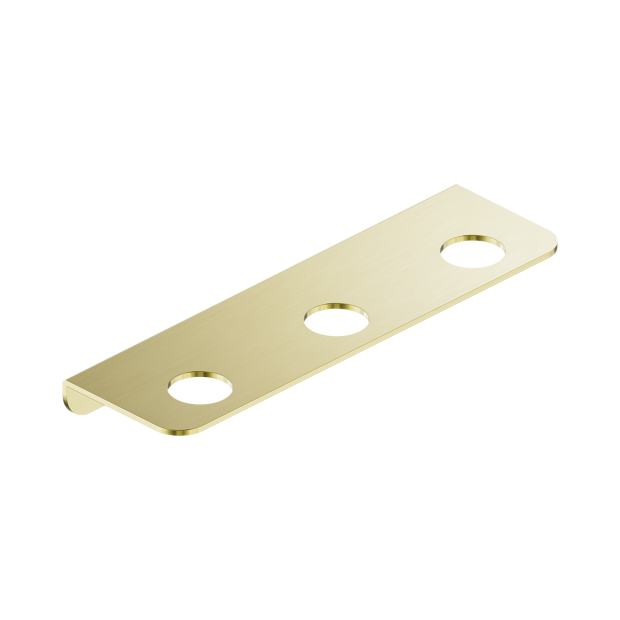Nr1985bbg Mecca Triple Soap Bottle Holder Brushed Gold Image 1.png
