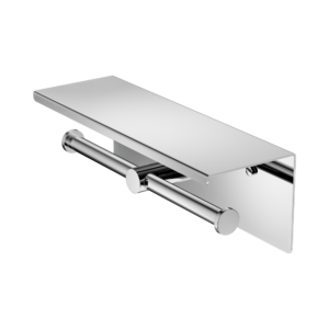 Nr1986ech Mecca Double Toilet Roll Holder With Shelf Chrome Image 1.png