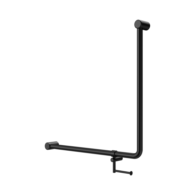 Nrcr3290bhmb Mecca Care 32mm 90 Degree Bent Tube Grab Rail 750x750mm With Toilet Roll Holder Matte Black Image 1.png