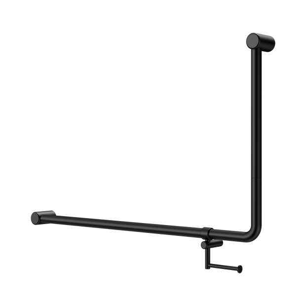 Nrcr3290ehmb Mecca Care 32mm Dda 90 Degree Bent Tube Grab Rail 600x1000mm With Toilet Roll Holder Matte Black Image 1.png